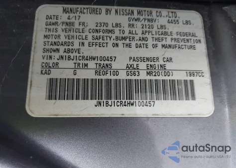 2017 Nissan Rogue Sport Sv z USA, uszkodzony, nr VIN JN1BJ1CR4HW100457